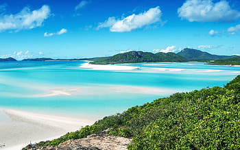 Whitsunday Island, Tropical paradise, Great Barrier Reef, Tranquil beach scene HD wallpaper