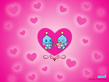 Chao, sonic, love, hearts, video games, cupid HD wallpaper