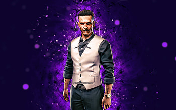 Flavio dos Santos, , violet neon lights, Cyberpunk 2077, RPG, fan art, Cyberpunk 2077 characters, Flavio dos Santos Cyberpunk HD wallpaper