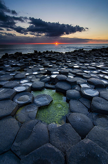 Causeway, Sunset, Wonders, Destinations HD phone wallpaper