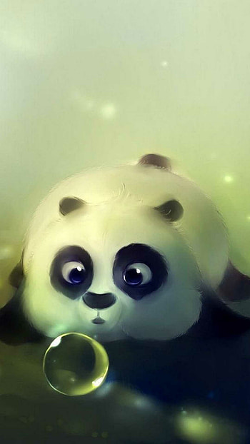 Cute panda , Adorably fluffy, Endearing character, Irresistible charm HD phone wallpaper