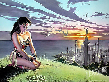 Wonder Woman, comic, girls, dc HD wallpaper