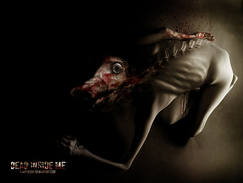 Dead Inside Me, scary, horror, blood, creature, beast, creepy, bloody HD wallpaper