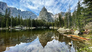 Mirror Lake, Tenaya Creek, California, clouds, landscape, trees, sky, water, mountains, usa, reflections HD wallpaper