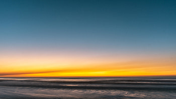 Blur, sunset, beach, sea, sky HD wallpaper