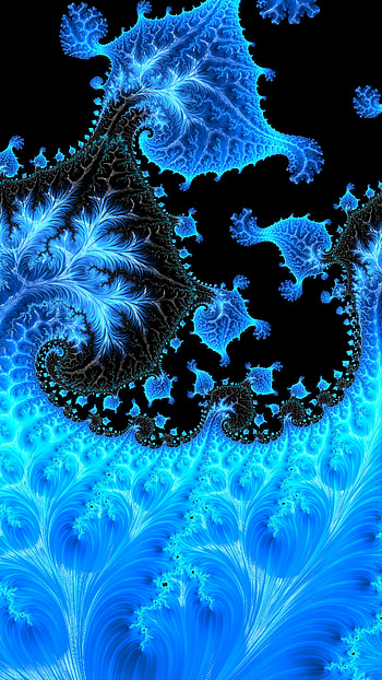 Fractal Art Trippy Psychedelic Background for Smart, black, blue, colors, psychedelic, trippy, Abstract, fractal, abstract blue, abstract black HD phone wallpaper