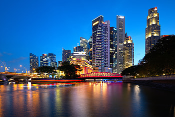 Cities, Rivers, City, Skyscraper, Lights, Glow HD wallpaper