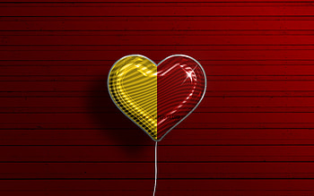 I Love San Severo, , realistic balloons, red wooden background, Day of San Severo, Italian cities, flag of San Severo, Italy, balloon with flag, San Severo flag, San Severo HD wallpaper
