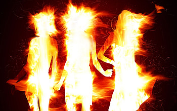 Fire girls, girls, fire HD wallpaper