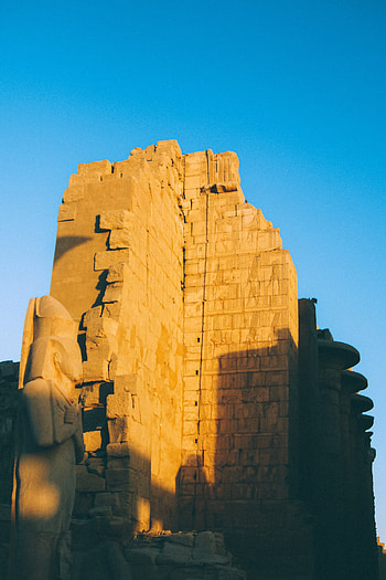 Karnak Temple, Golden hour, Luxor, Passport graph HD phone wallpaper