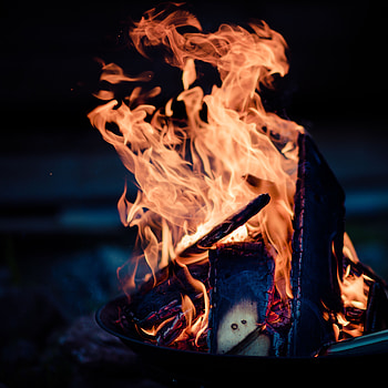 Fire, Bonfire, Dark, Firewood, Angle, Corner, Ash HD phone wallpaper