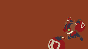 Ziggs Minimalistic, League of Legends, Playful aesthetic, Dynamic HD wallpaper