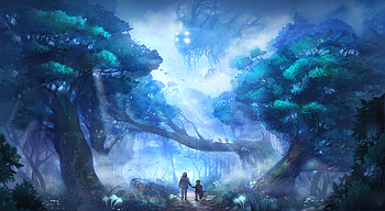 Scared Of Forest Giant , artist, artwork, digital-art, artstation HD wallpaper