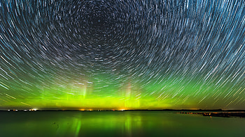 Aurora Star trail HD wallpaper