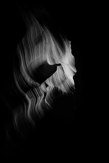 Canyon, Dark, Layers, Darkness, Bw, Chb HD phone wallpaper