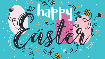 Colorful Painting Design Happy Easter Greeting Card Happy Easter HD wallpaper