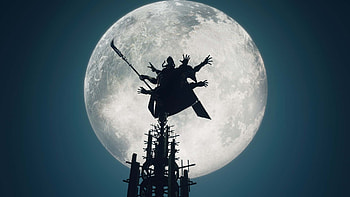 Final Fantasy VII Rebirth Moon Silhouette, video game, Final Fantasy VII Rebirth, moon HD wallpaper