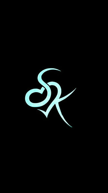 S K Name Ka, Black Background HD phone wallpaper