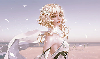 Lumine, art, fantasy, lux, nixeu, face, girl HD wallpaper