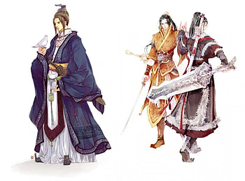 Art of Ibuki Satsuki 32, Ibuki Satsuki, painting, men, friends, warriors HD wallpaper