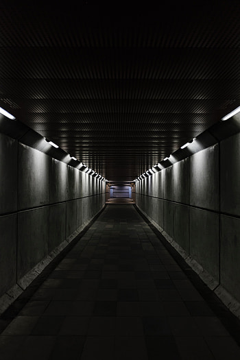 Dark, Miscellanea, Miscellaneous, Grey, Corridor, Tunnel HD phone wallpaper