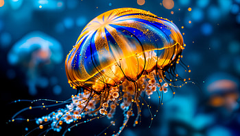 Stunning Jellyfish in Ultra, jellyfish, colorful, marine life, underwater, aquatic HD wallpaper