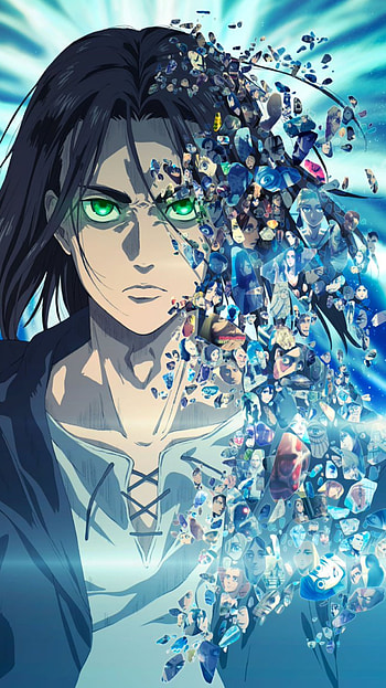 Attack on Titan, eye, electric blue HD phone wallpaper