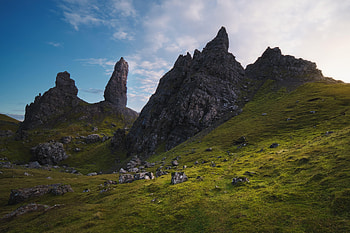 Nature, Grass, Mountains, Rocks, Vertex, Tops, Slope HD wallpaper