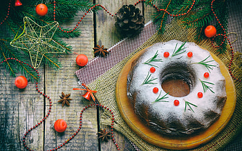 Christmas Bundt Cake, dessert, cake, bundt, christmas, food HD wallpaper