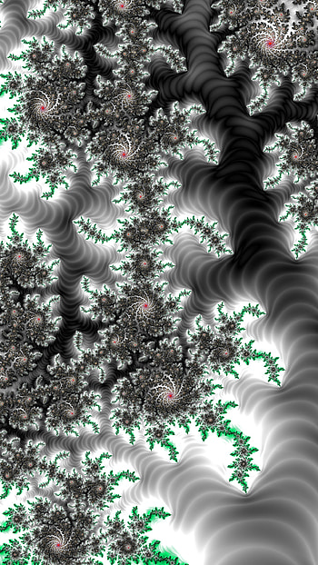 Vertical Fractal Background for Smart, black, white, pattern, psychedelic, trippy, Abstract, fractal, abstract black HD phone wallpaper