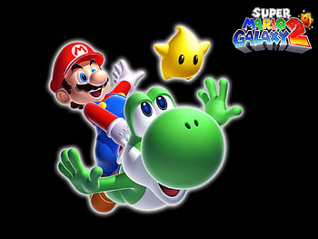 super mario galaxy 2, black, yoshi, smooth, mario, wii, cute, beautiful, nice, pretty, starfy, cool HD wallpaper