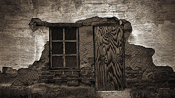 Miscellanea, Miscellaneous, Old, Bw, Chb, Window, Door HD wallpaper