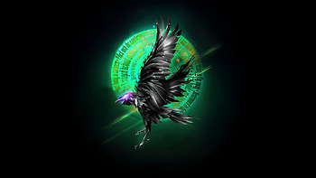 Raven Code Of The Shadows, raven, artist, artwork, art, digital-art, eagle, crow, deviantart HD wallpaper
