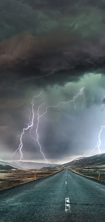 Lightning road , Link in comments, Rnote10, Thunder HD phone wallpaper