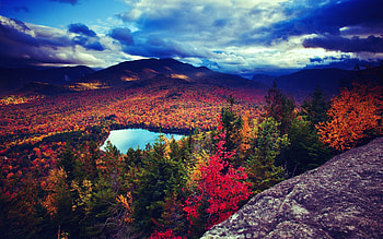 Landscape, Trees, Autumn, Lakes HD wallpaper