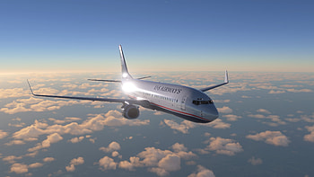 US Airways, FSX import showcase, Microsoft Flight Simulator forums HD wallpaper