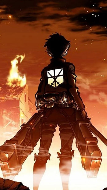 Eren Yeager — AoT : Flames of Resolve, Eren Yeager, Anime, Attack on Titan HD phone wallpaper