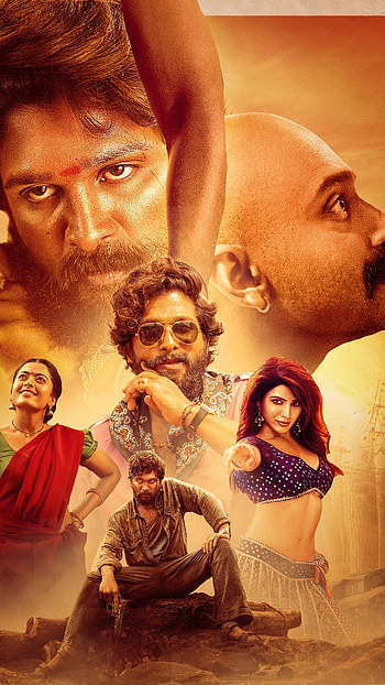 Puspha, allu arjun, rashmika mandanna, fahad fasil HD phone wallpaper