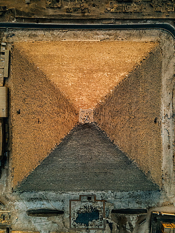 Pyramids of Giza, Ancient wonders, Egyptian history, Aerial perspective HD phone wallpaper