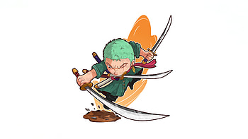 Chibi Roronoa Zoro From One Piece, zoro-roronoa, one-piece, anime, artwork, digital-art, artist, artstation HD wallpaper
