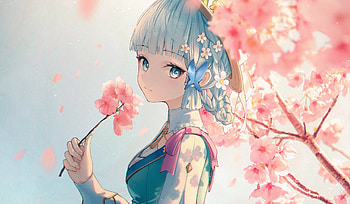 Kamisato Ayaka, Kamisato Ayaka (Genshin Impact), video game, Genshin Impact HD wallpaper