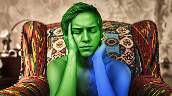 Tired Vibes: A Ultra Experience, tired, portrait, colorful, creativity, emotions HD wallpaper