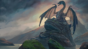 Fantasy, Stones, Art, Rocks, Dragon HD wallpaper