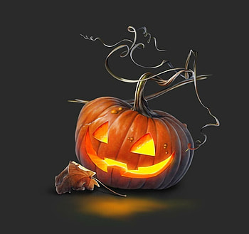 Happy Halloween!, pumpkin, orange, fantasy, kate prykhod, halloween HD wallpaper