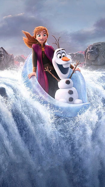 Anna, Olaf (Frozen) HD phone wallpaper