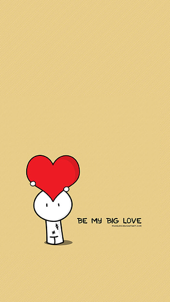 Be My Big Love Valentines Illustration HD phone wallpaper