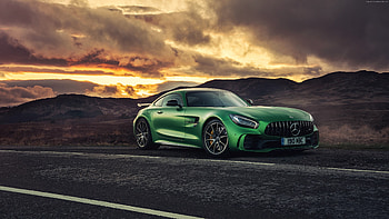 Green Mercedes Benz Amg GT , mercedes-amg-gtr, mercedes, cars, 2018-cars HD wallpaper