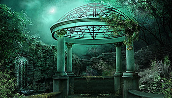 Old Eery Gazebo, gazebo, kid safe, dark, eery HD wallpaper