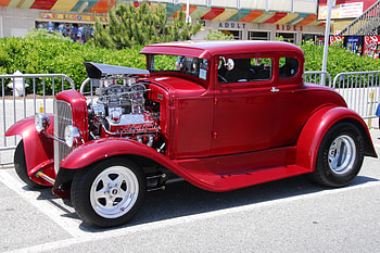 Red 31, ford, blown motor, hotrod, clasic HD wallpaper