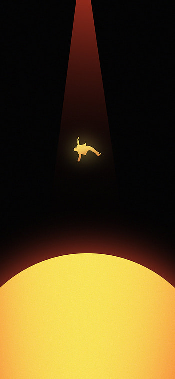 Punch Hole, orange, sky, punch_hole HD phone wallpaper
